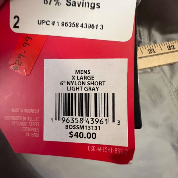 DSG Mens XL Gray Swim Trunks 100% Nylon With Polyester Lining Elastic Waistband - Picture 7 of 9